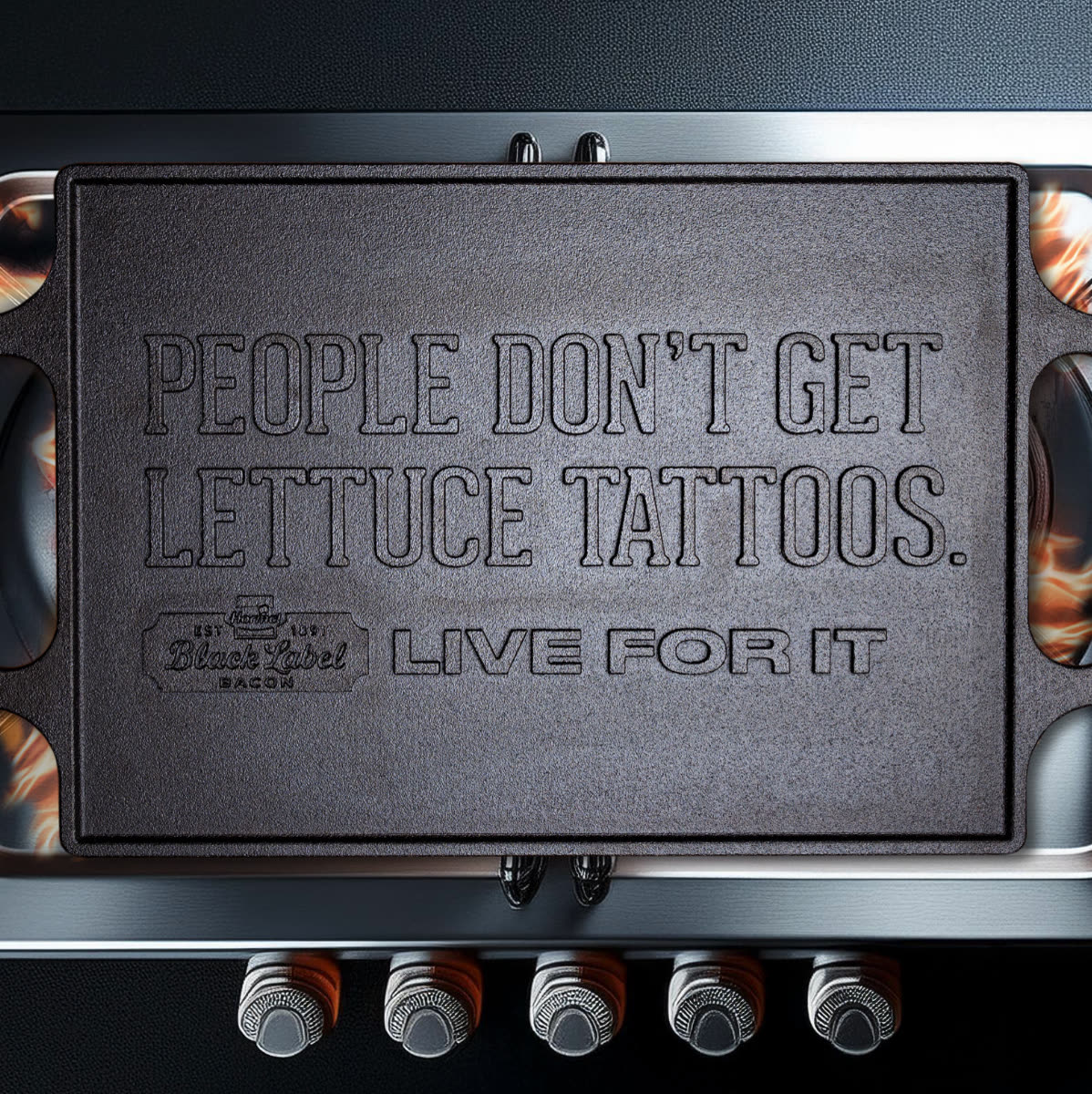 Black Label Bacon campaign still