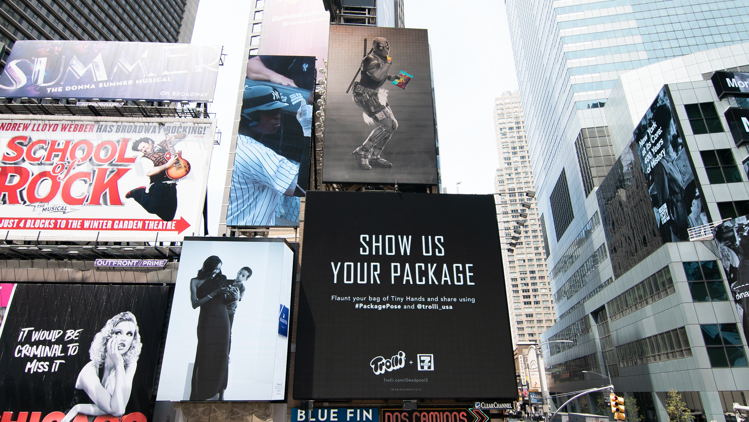 Times Square activation — fans posing